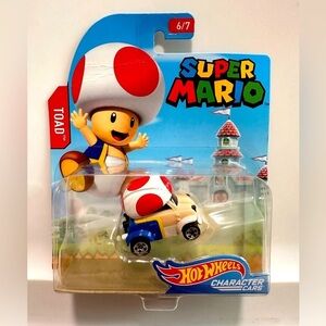Hot Wheels Super Mario Character Cars Toad Vehicle 6/7 NIP